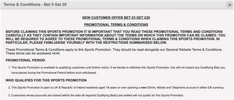 coral terms and conditions free bet